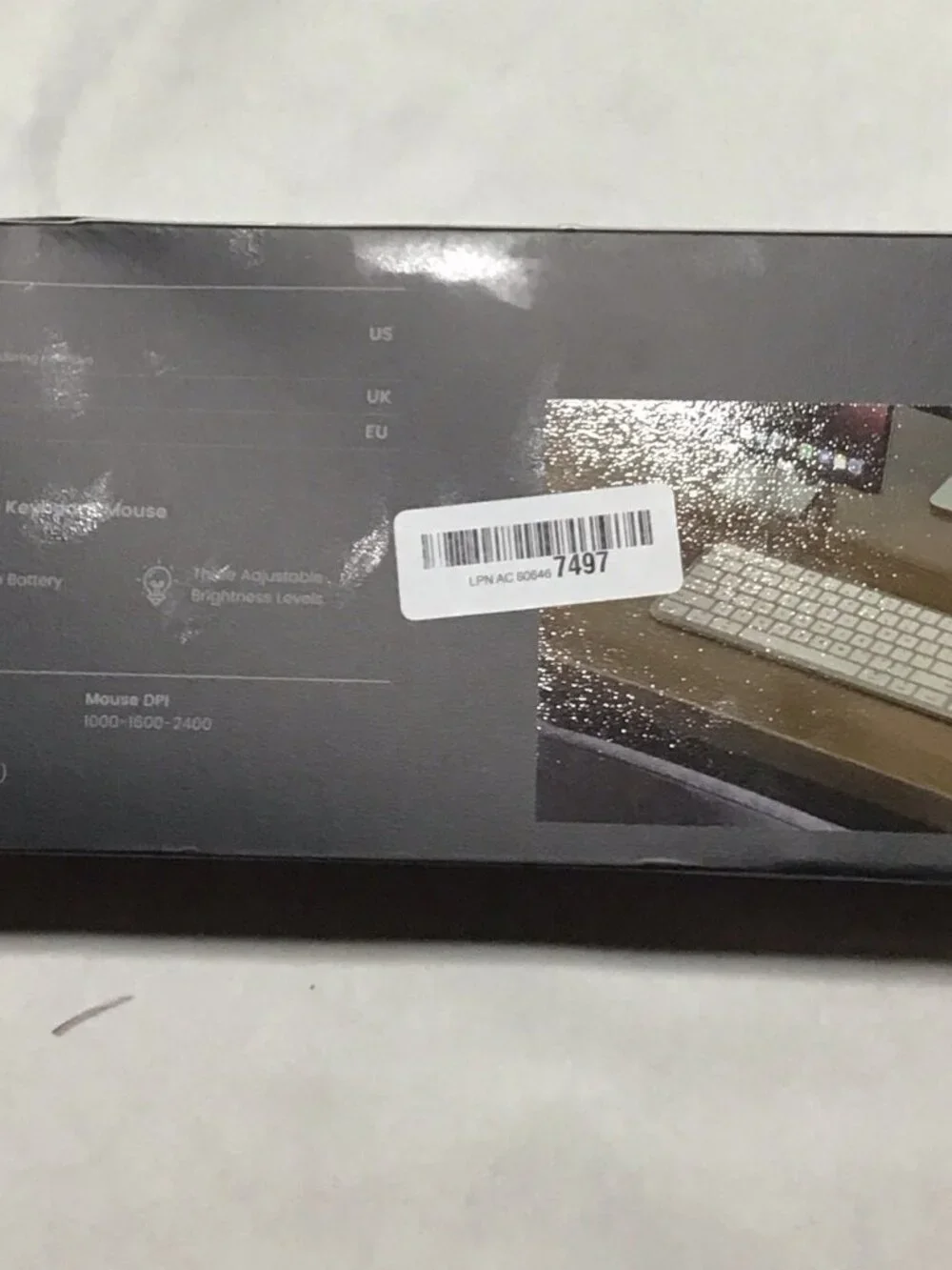 ProtoArc KM100-A Backlit Bluetooth Keyboard and Mouse-White Silver
